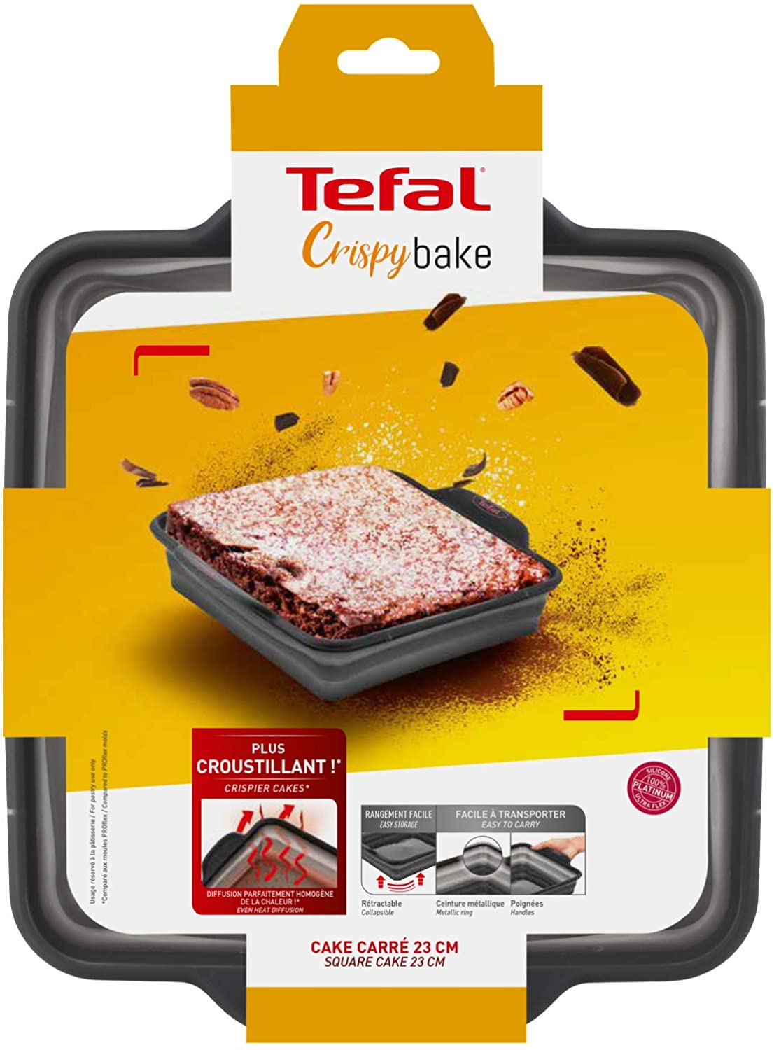 Tefal Crispybake Molde Pastel Cuadrado 23 cm J4170314